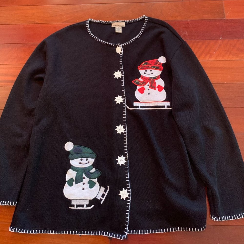 Susan Lawrence Snowflake Button Sweater